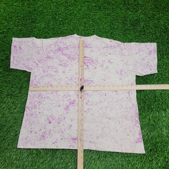 Vintage 90s Splatter Tie-Dye Shirt Womens XL 23x24 Purple USA - Picture 3 of 10